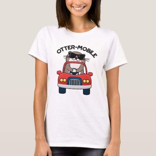 Otter_mobile Funny Animal Car Pun  T_Shirt