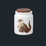 Otter n' Goldfish Candy Jar<br><div class="desc">Original design Otter and Golfish best friends</div>