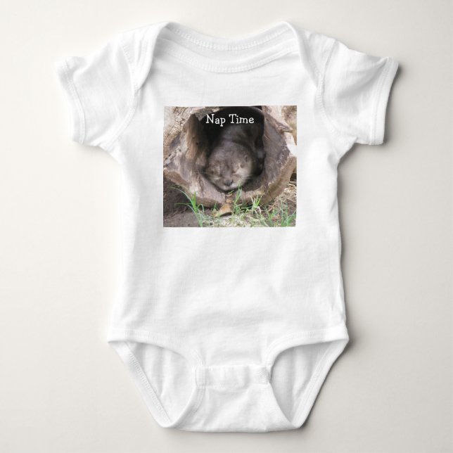 Otter Napping Baby Outfit Bodysuit (Front)