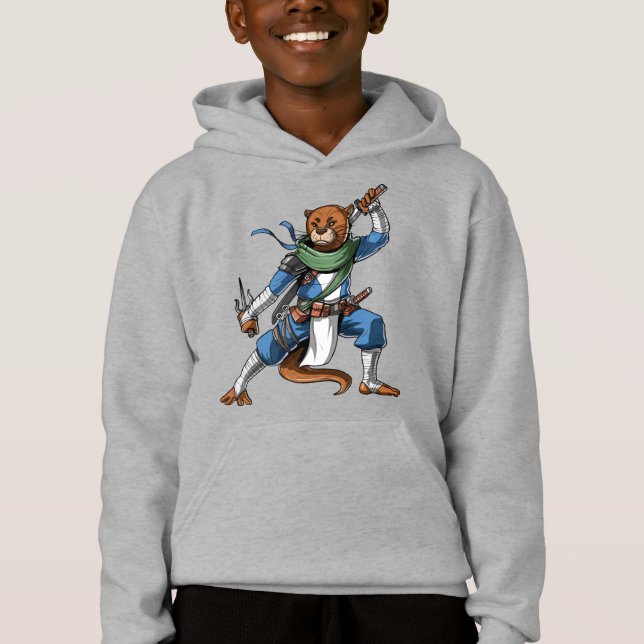 Otter Ninja Samurai Hoodie (Front)