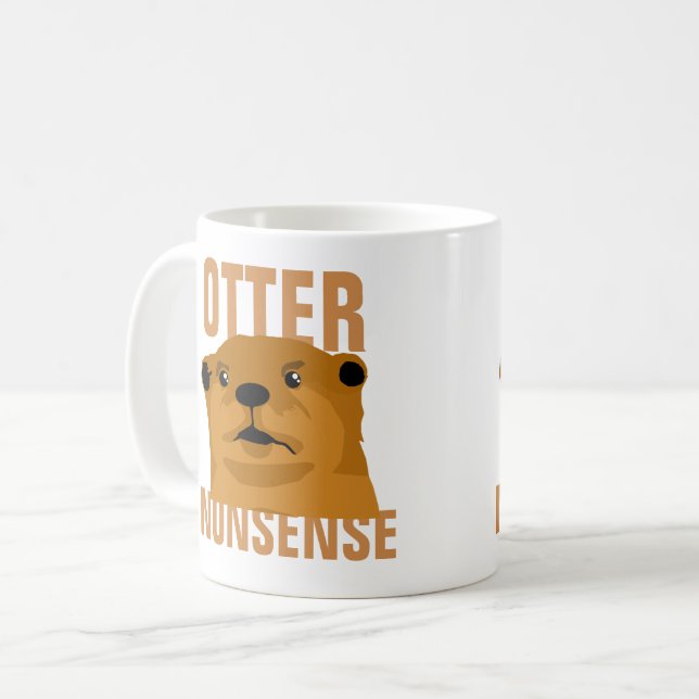 Otter Nonsense Coffee Mug (Front Left)