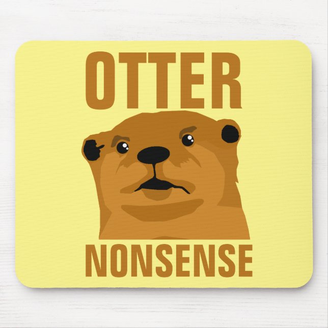 Otter Nonsense Mouse Pad (Front)