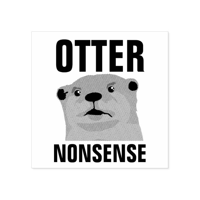 Otter Nonsense Rubber Stamp (Imprint)