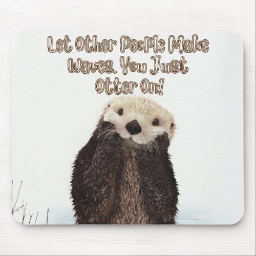 Otter On Super Cute Mouse Pad