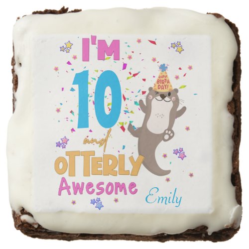 Otter Otterly Awesome Birthday Girl  Brownie