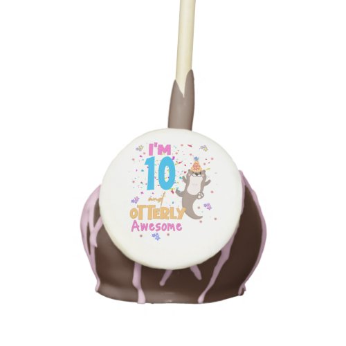 Otter Otterly Awesome Birthday Girl  Cake Pops