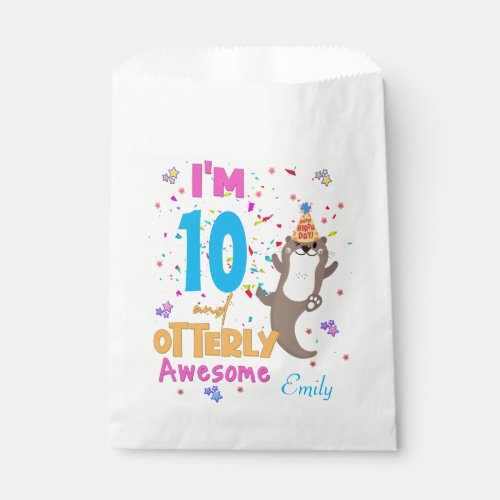 Otter Otterly Awesome Birthday Girl  Favor Bag