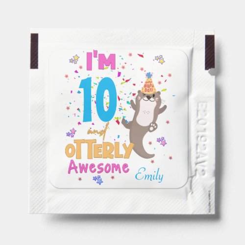 Otter Otterly Awesome Birthday Girl  Hand Sanitizer Packet