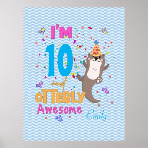 Otter Otterly Awesome Birthday Girl   Poster