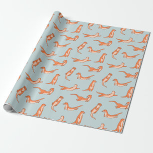 Otter Pattern Wrapping Paper
