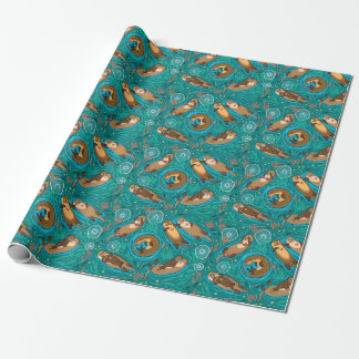 Otter Pattern Wrapping Paper