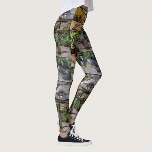 Otter Photo Collage Ladies Leggings Leggings