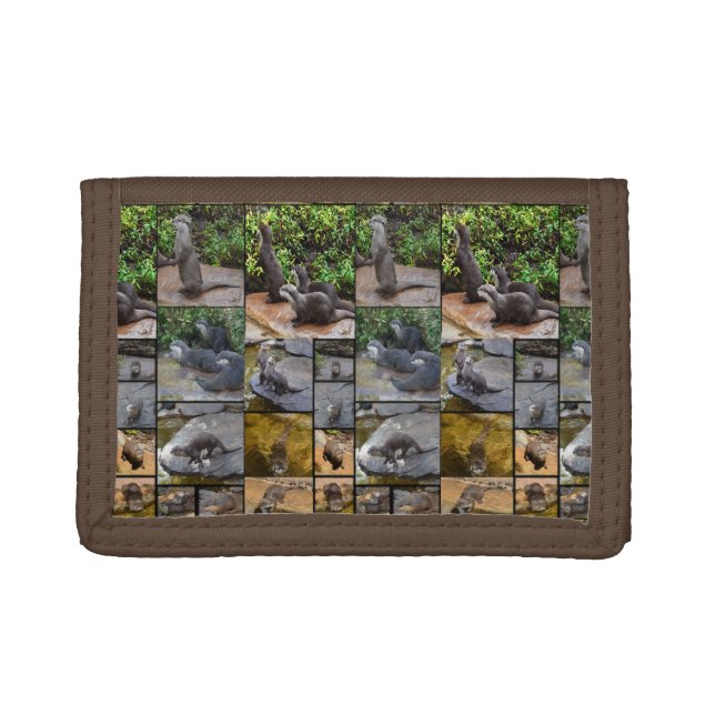 Otter Photo Collage, Tri-fold Wallet (Front)