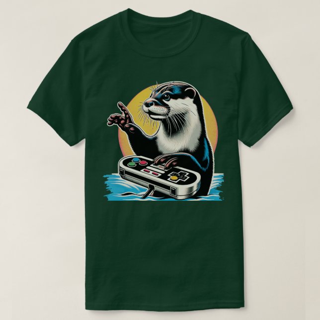 Otter Playing Games Trendy Tee for Water Wonderlan (Design Front)