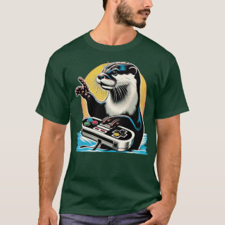 Otter Playing Games Trendy Tee for Water Wonderlan
