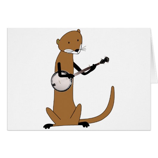 Otter Playing the Banjo Cards (Front Horizontal)