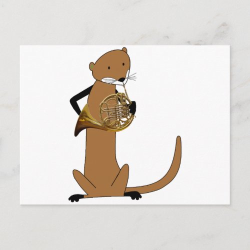 Otter Playing the French Horn Postcard