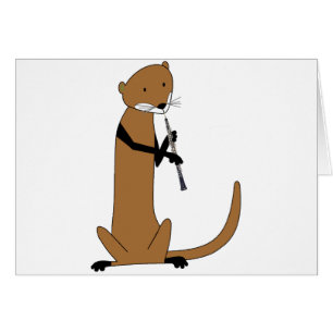 Otter Playing the Oboe Cards