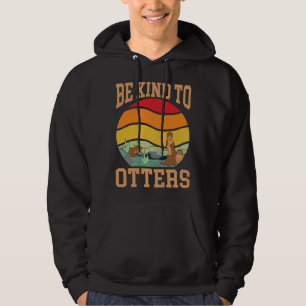 Otter Retro Animal Sea Playing Futurism Fan Kind Hoodie