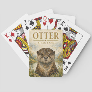 Otter River Bank Wildlife Poker Cards