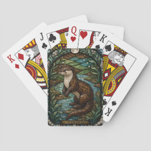 Otter River Bend Illumina Stained Glass Poker Cards