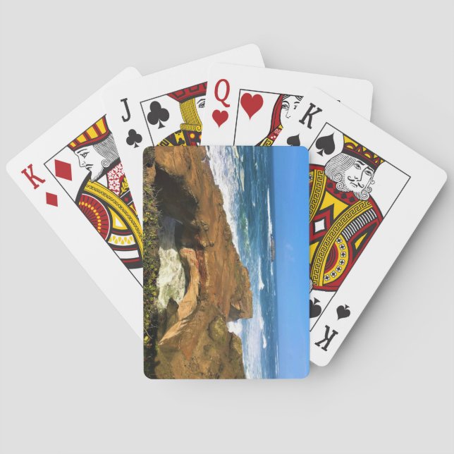 Otter Rock at Devil's Punchbowl State Park, Oregon Poker Cards (Back)