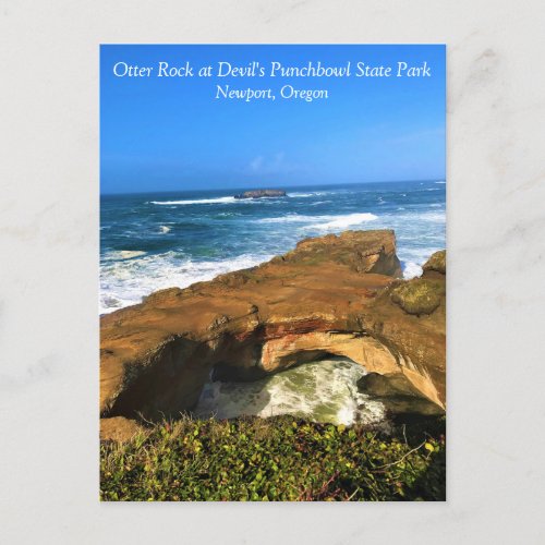 Otter Rock at Devils Punchbowl State Park Oregon Postcard