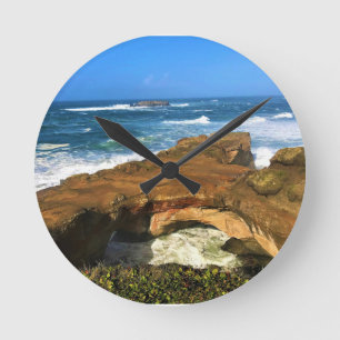 Otter Rock at Devil's Punchbowl State Park, Oregon Round Clock