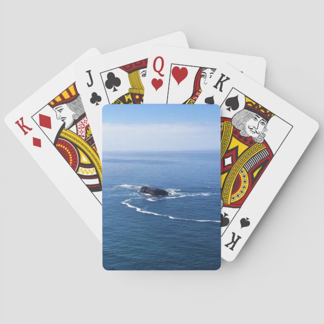 Otter Rock, Cape Foulweather, Newport, Oregon Poker Cards (Back)