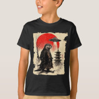 Otter Samurai Retro Ufo Japanese Warrior Art Graph