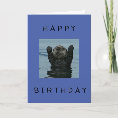 OTTER SAYS HAPPY 50th BRITHDAY Card