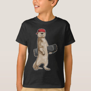 Otter Skater Skateboard Sports T-Shirt
