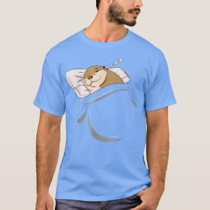 Otter Sleeping Animal Pajamas Nap PJs Outfit Gift T-Shirt