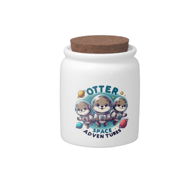 Otter Space Adventures Candy Jar (Front)