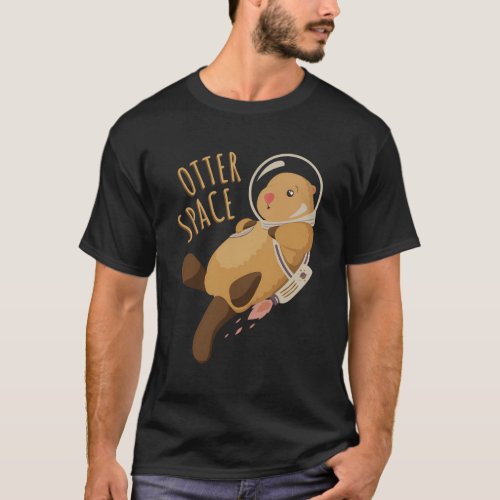 Otter Space Astronautics Sea Otter Image T_Shirt