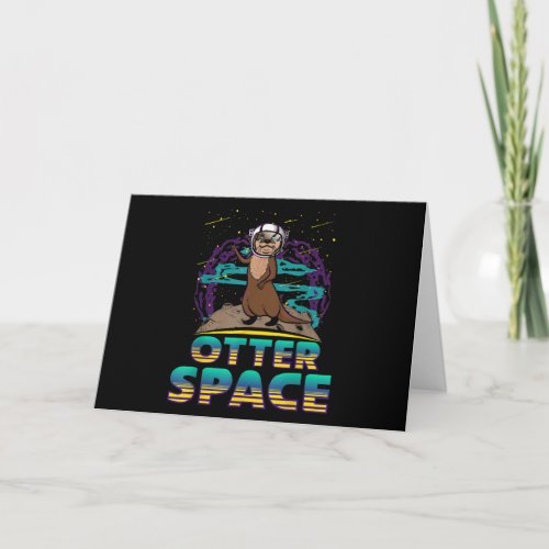 Otter Space Cute Funny Otter Lover Pun Gift Card