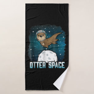 Otter Space Funny Otter Space Animal Bath Towel