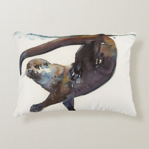 Otter Study II _Talisker Decorative Pillow