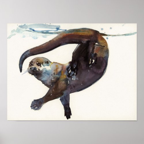 Otter Study II _Talisker Poster