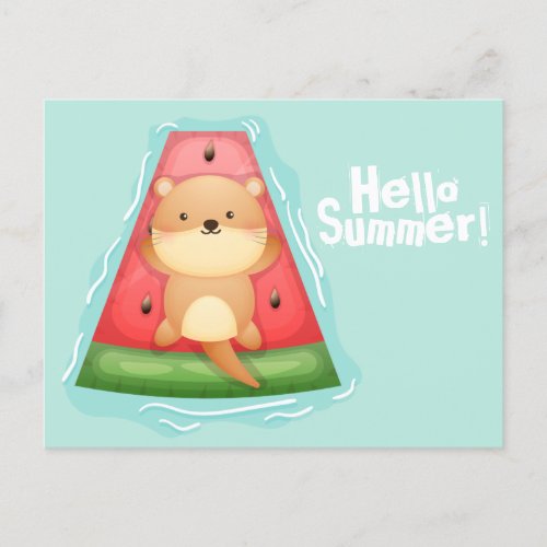 Otter Summer Postcard