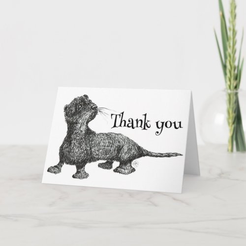 Otter Thank You Note _ Blank Inside Card