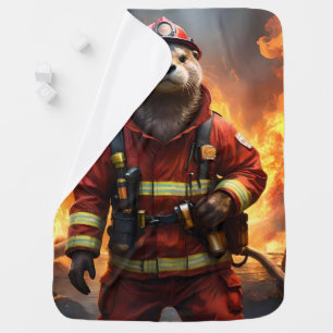 Otter The Fire Fighter, Baby Blanket