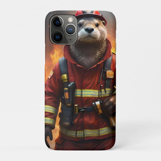 Otter The Fire Fighter, Case-Mate iPhone Case (Back)