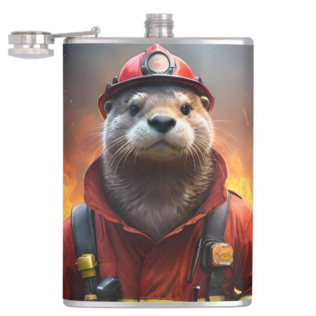 Otter The Fire Fighter, Flask (Opened)