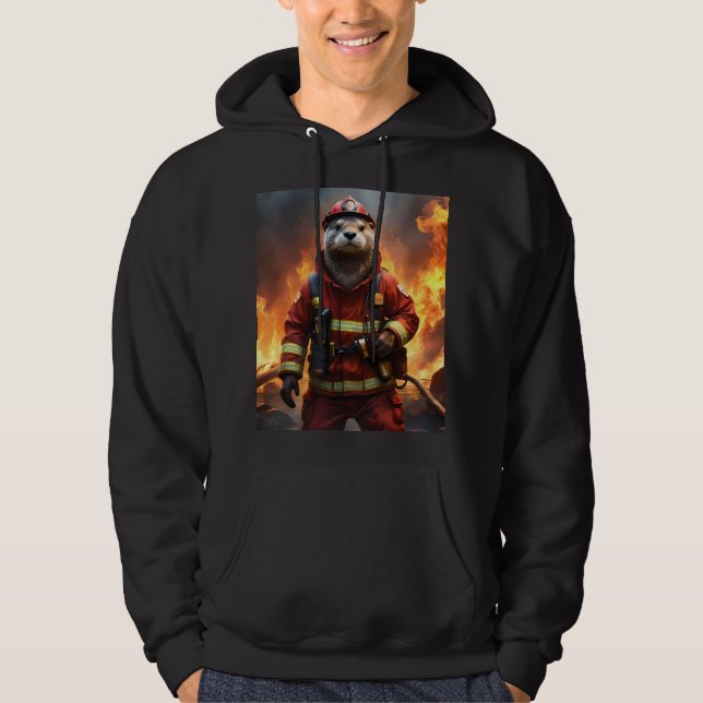 Otter The Fire Fighter, Hoodie (Front)