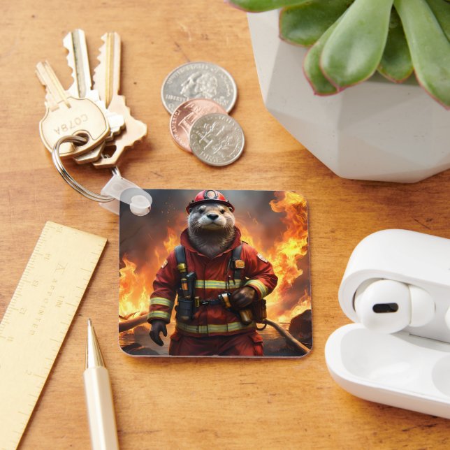 Otter The Fire Fighter, Keychain (Desk)