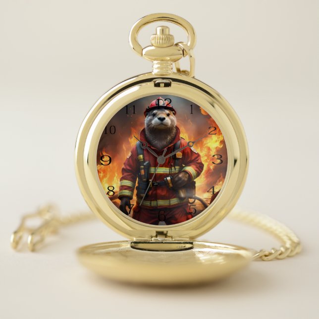 Otter The Fire Fighter, Pocket Watch (Inside)