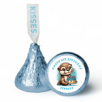 Otter Themed Boy's First Birthday Personalized Hershey®'s Kisses®