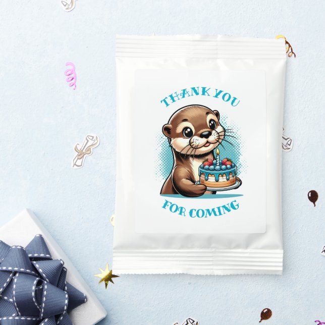 Otter Themed Boy's First Birthday Personalized Lemonade Drink Mix (Packets)