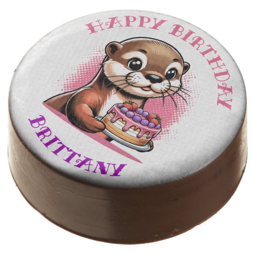 Otter Themed Girls Birthday Party Photo Chocolate Covered Oreo